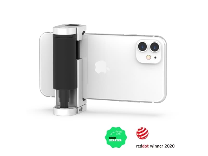 Just Mobile Shutter Grip 2 älykäs kameran ohjaus älypuhelimeen - hopea