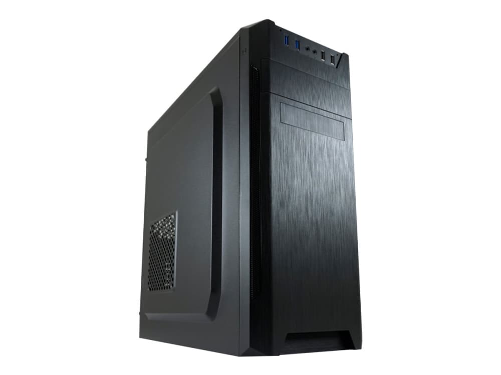 LC-Power 7040B, Midi Tower, PC, Musta, ATX, mikro ATX, Mini-ITX, Metalli, Muovi, 14,5 cm