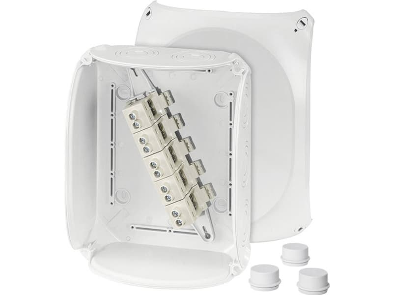 Hensel DK 2525 G Forgreningskasse (L x B x K) 112 x 255 x 205 mm Gråhvid (RAL 7035) IP65, IP55 1 stk