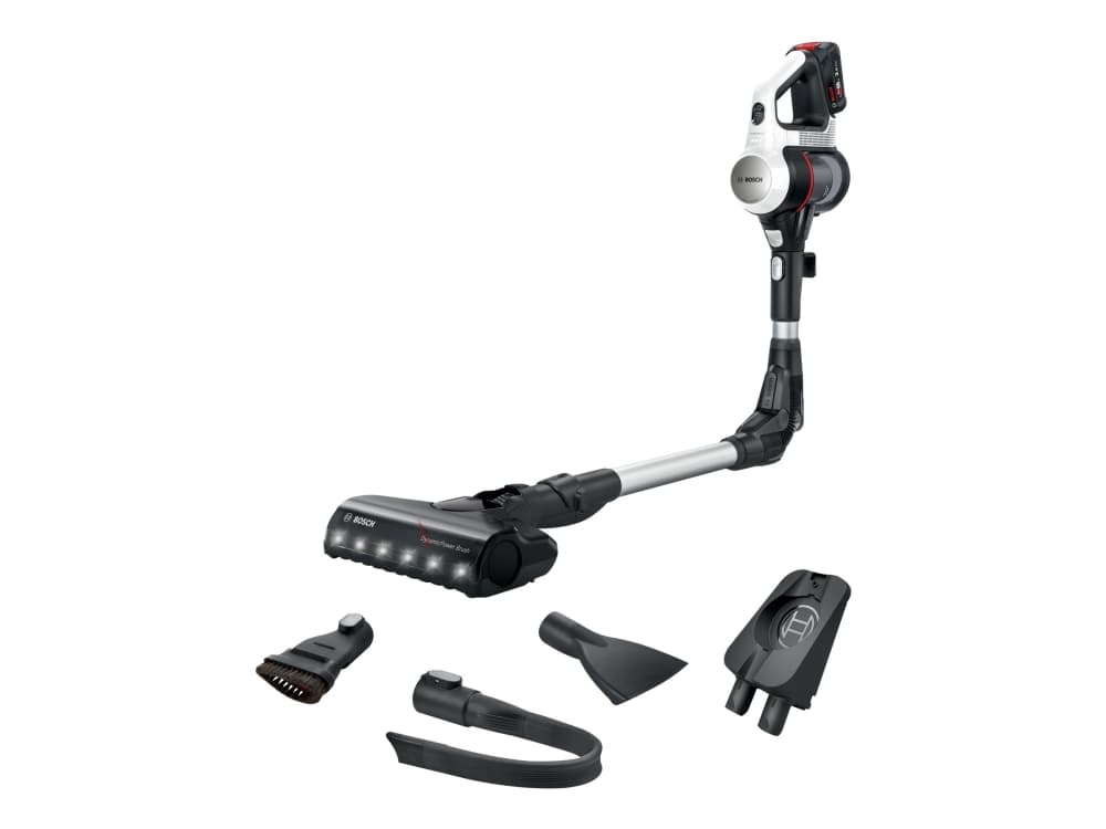 Bosch Unlimited 7 BBS711W - Støvsuger - pind/håndholdt (2-i-1) - uden pose - ledningsfri - hvid inkluderet oplader