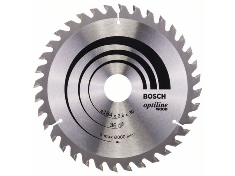 Bosch RUNDSAVKLINGE OPTILINE 184X2,6X30MM 36T 36T