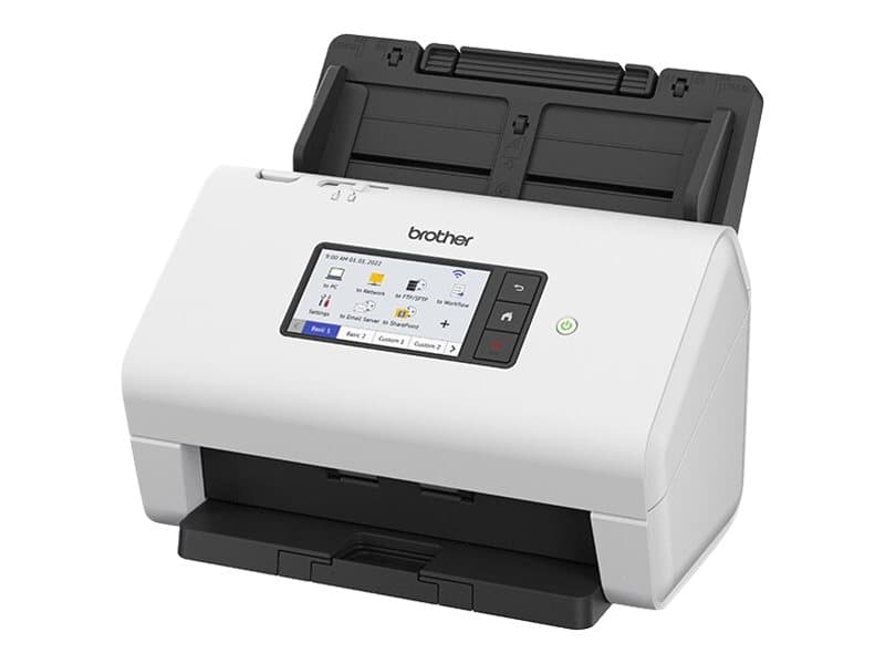 Brother ADS-4900W - Asiakirjaskanneri - Dual CIS - Duplex - A4 - 600 dpi x 600 dpi - jopa 60 sivua/min (mono) / jopa 60 sivua/min (väri) - ADF (100 arkkia) - jopa 9000 skannausta päivässä - USB 3.0, LAN, Wi-Fi(n), USB 2.0 (isäntä)