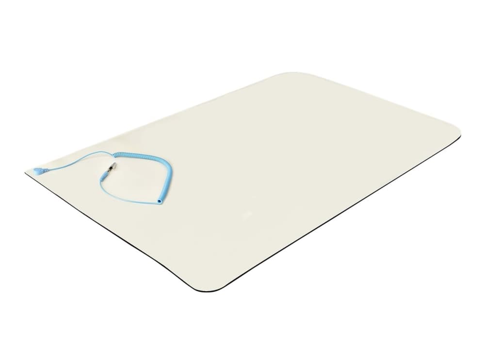 StarTech.com 23x47in Anti Static Mat, ESD Mat for Electronics Repair, Anti Static Desk Mat w/Detachable Grounding Wire, ANSI/ESD S 4.1 Compliant, Flexible Thermoplastic Work Mat/Pad - Sopii pöydille (LG-ANTI-STATIC-MAT) - Antistaattinen alusmatto - Irrotettava maadoitusjohto - beige