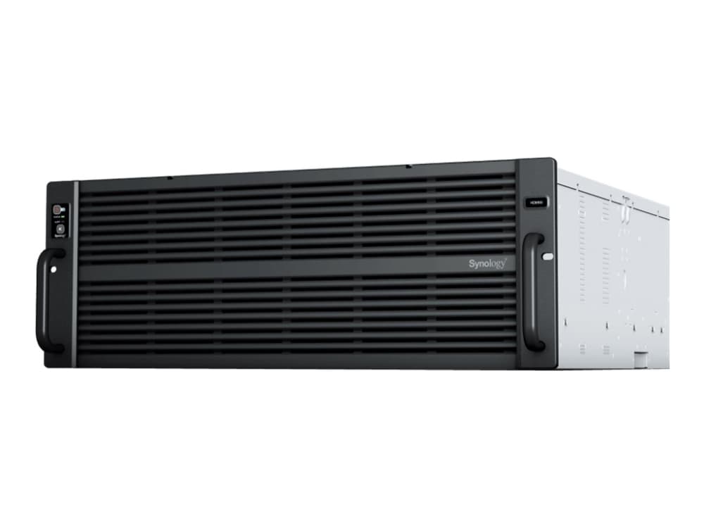 Synology High Density HD6500 - NAS-palvelin - 60 lokeroa - 960 GB - rackversio - SATA 6Gb/s - SSD 480 GB x 2 - RAID 0, 1, 5, 6, 10, JBOD, 5 hot spare - RAM 64 GB - Gigabit Ethernet / 10 Gigabit Ethernet - iSCSI-tuki - 4U - 4U:ssa