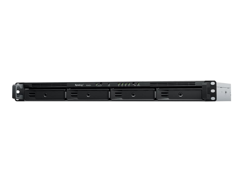 Synology RackStation RS422+ - NAS-palvelin - 4 lokeroa - rackversio - SATA 6Gb/s - RAID 0, 1, 5, 6, 10, JBOD - RAM 2 GB - Gigabit Ethernet - iSCSI-tuki - 1U