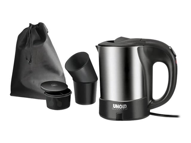 Unold 18575, 0,5 L, 1000 W, musta, Ruostumaton teräs, Muovi, Ruostumaton teräs, Veden tason ilmaisin
