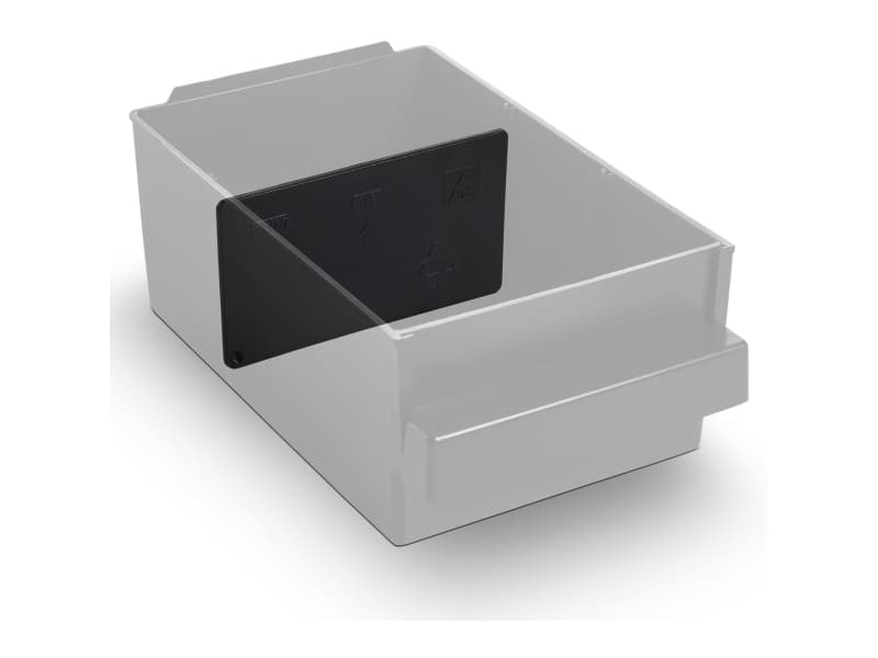 raaco ESD 150-02, Jakajasarja, Musta, Polypropeeni (PP), Drawer 150-02, 87 mm, 1,8 mm