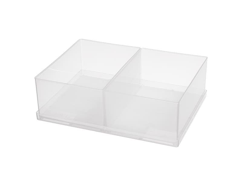 raaco Insert 80 2xBA6-1, Lokero, Assorter 80, Boxxser 80 CarryLite 80, 1 kpl, Läpinäkyvä, 220 mm, 160 mm