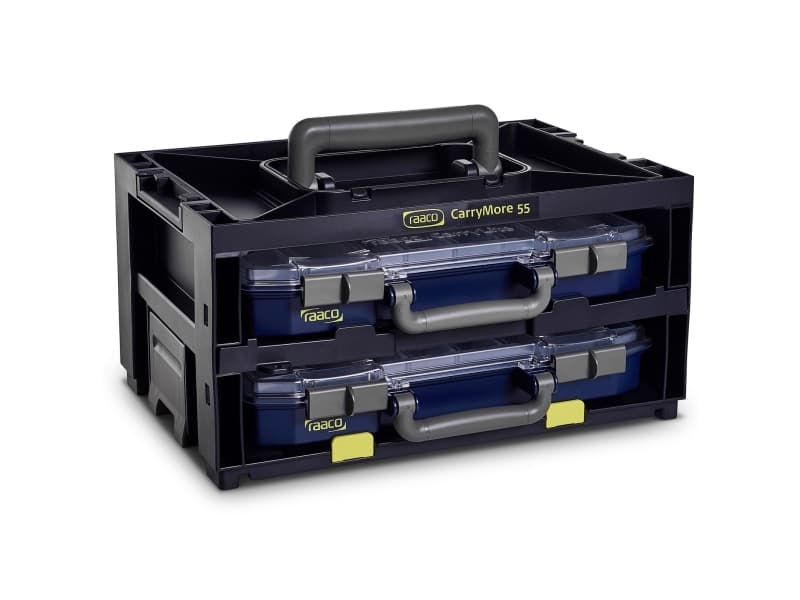 raaco CarryMore 55x2, Kantokahva, CarryLite 55 4x8-16, 1 kpl, Musta, 386 mm, 278 mm