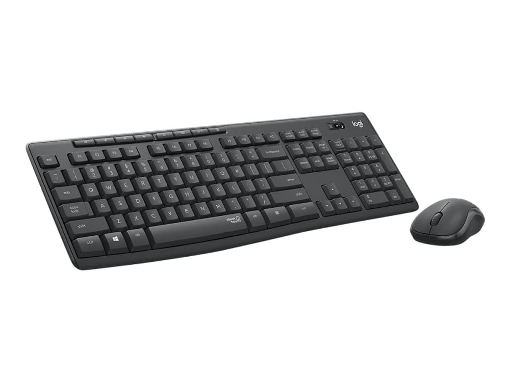 Logitech MK295 Silent Wireless Combo, Täysikokoinen (100 %), USB, QWERTY, Grafiitti, Sisältää hiiren