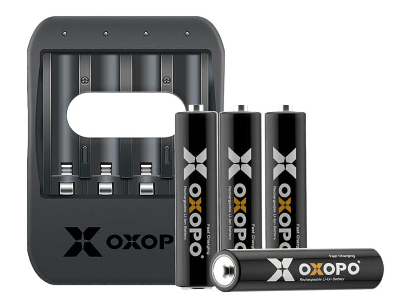 OXOPO Li-Ion 4xAAA 550mAh Battery w/charger
