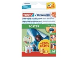 Powerstrips Tesa Poster, 20 liuskan pakkaus