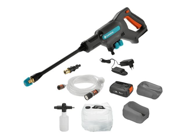 Gardena AquaClean 24/18V P4A, Kompakti, Akku, 5 m, 20 L, Musta, Sininen, Oranssi, 250 l/h