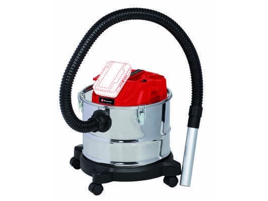 Einhell TE-AV 18/15 Li C-Solo, 15 L, Musta, Harmaa, Punainen, 1,2 m, 3,6 cm, Alumiini, 4 renkaita