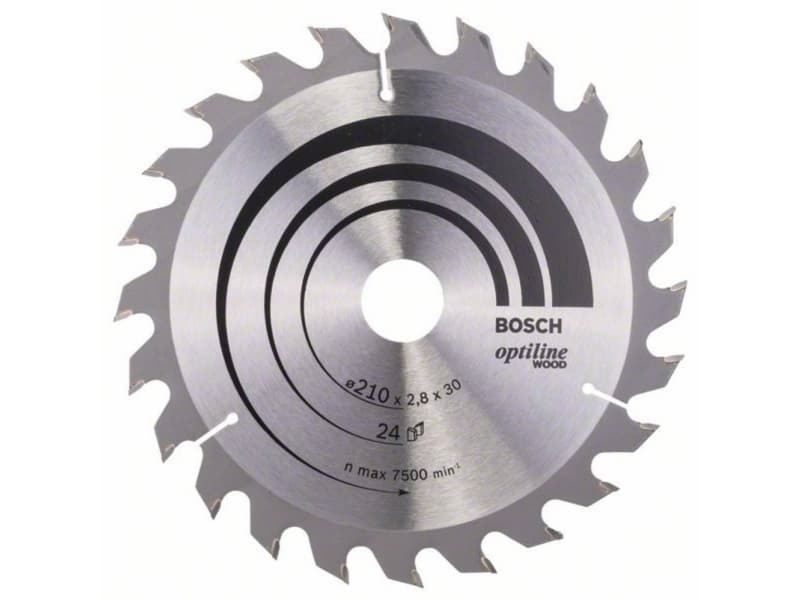Bosch RUNDSAVKLINGE OPTILINE 210X2,8X30MM 24T 24T