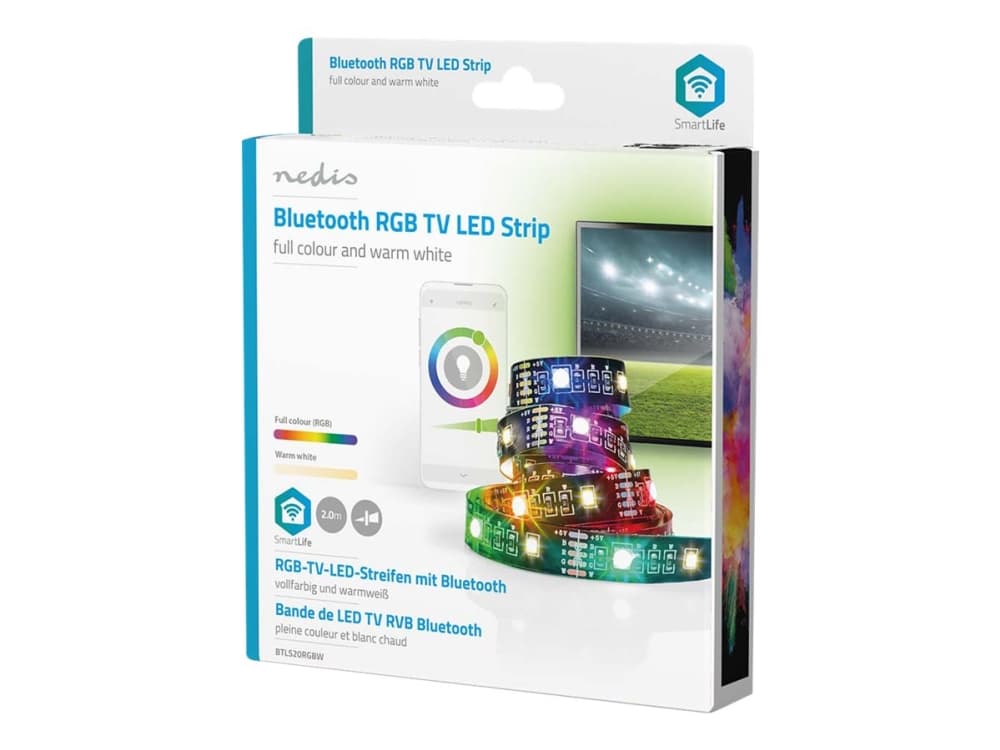 Nedis BTLS20RGBW, 4 W, 380 lm, 10000 h, Sininen, Vihreä, Punainen, Lämmin valkoinen