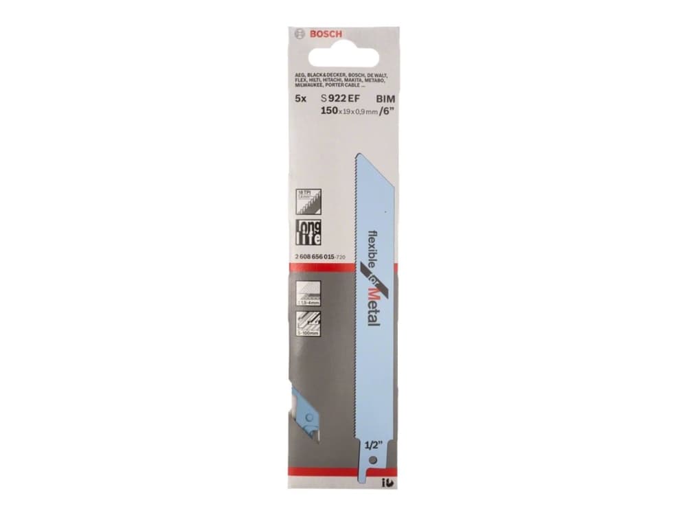 Bosch BAJONETSAVKLINGE S 922 EF 5 STK BIMETALLI