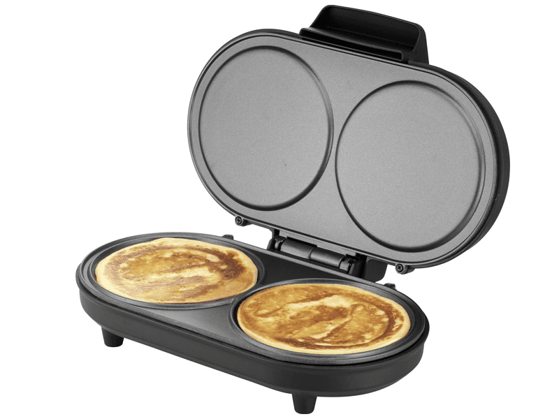 UNOLD 48165 American - pannukakkupannu - 1 kW - harjattua ruostumatonta terästä/musta