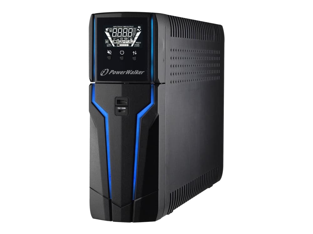 PowerWalker VI 1500 GXB IEC - UPS - AC 162 - 290 V - 900 Watt - 1500 VA - 9 At - USB - lähtöliittimet: 8