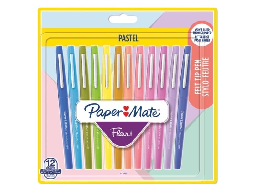 Paper Mate PAPER MATE Faserschreiber Flair 12er PASTELL M 0,7 mm Läpipainopakkaus (Blister)