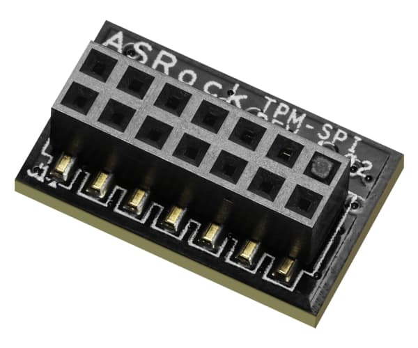 Asrock 90-MCA080-00UBNZ, SPI, 13 pin, Compliant to TPM Main Specification, Family 2.0, Level 00, Revision 01.16, Windows 10