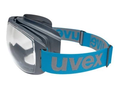 uvex - Beskyttelsesbriller - skygge: 2C-1.2 W 1 FTKN CE - klart glas - polykarbonaatti, termoplastisk elastomeeri (TPE), stof - blå, antracit (sort) - Klasse 1