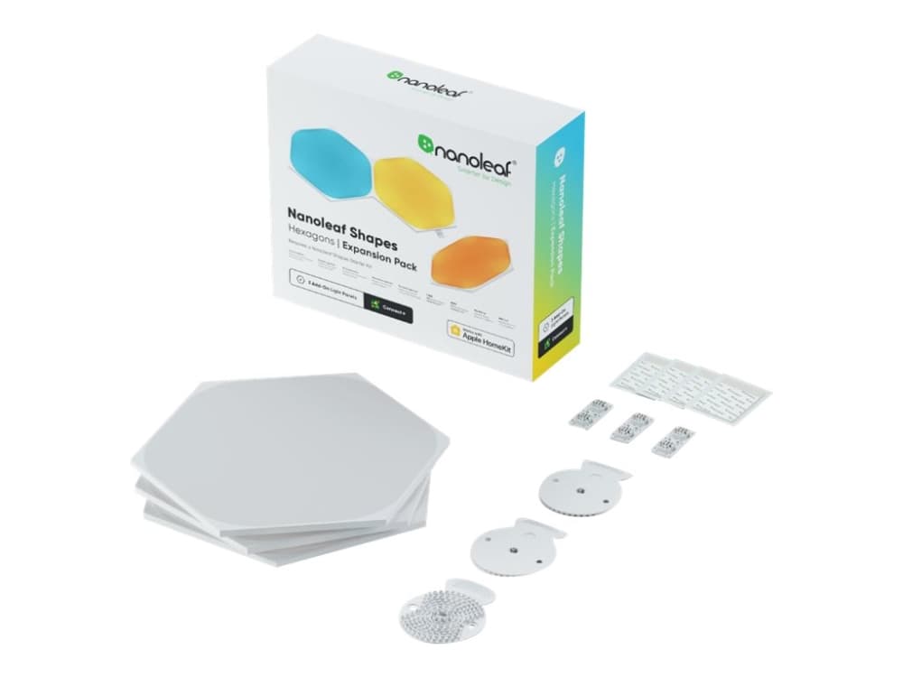 Nanoleaf Shapes Hexagons, Valkoinen, Makuuhuone, Lastenhuone, CE, LED, 6500 K, 3 kpl