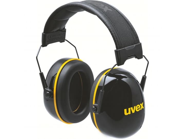 Uvex K20, Pääpanta, Rakentaminen, Musta, Keltainen, 33 dB