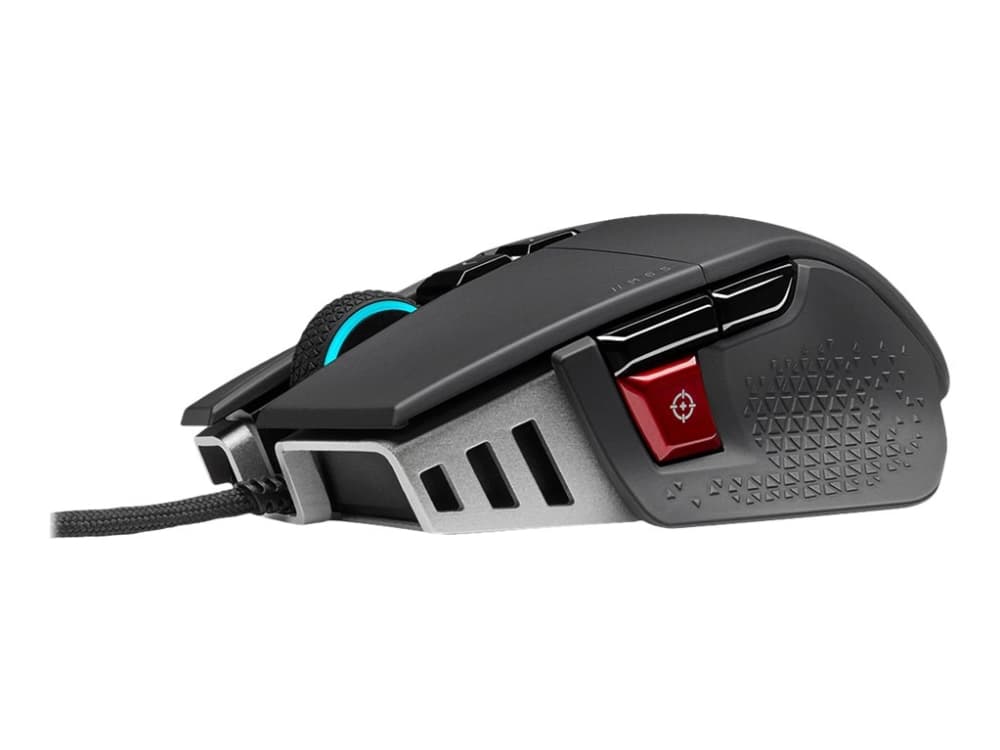 Corsair M65 RGB ULTRA, Oikeakätinen, Optinen, USB A-tyyppi, 26000 DPI, 1 ms, Musta