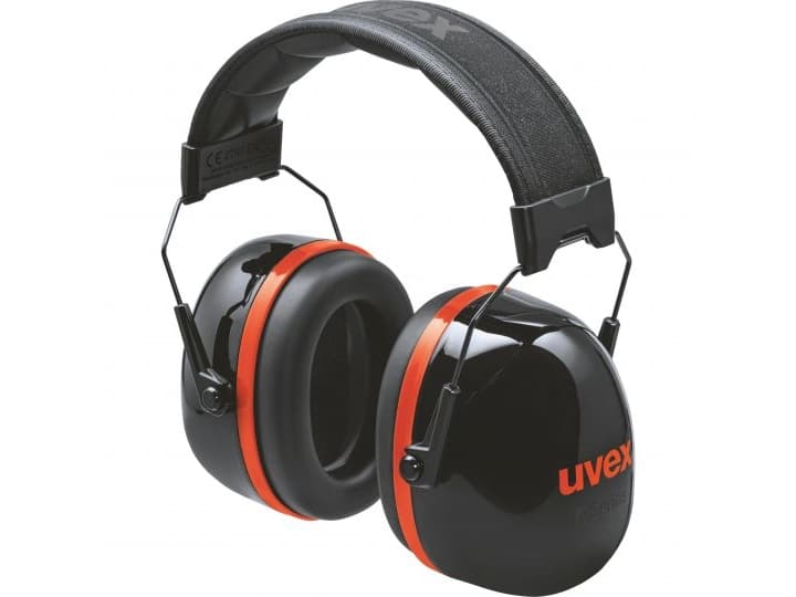 Uvex K30, Pääpanta, Rakentaminen, Musta, Punainen, 36 dB