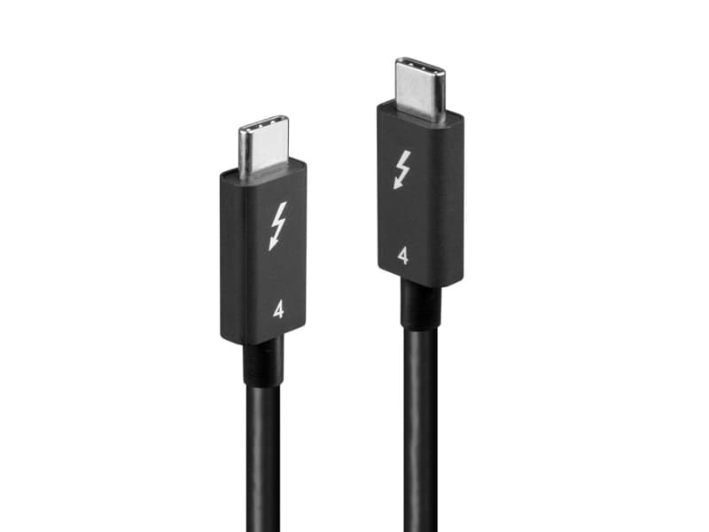 Lindy 31120, Hanstik, Hanstik, 1 m, musta, nikkeli/kulta, 40 Gbit/sek.