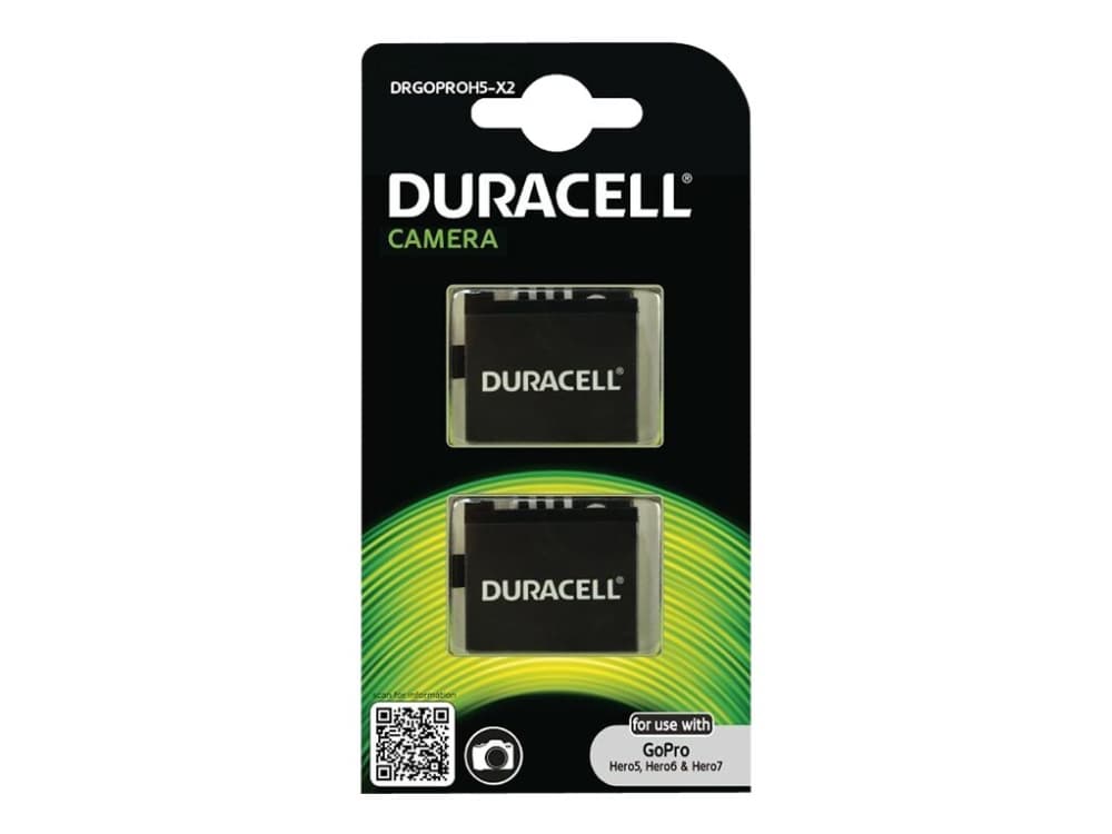 1x2 Duracell Li-Ion bat. 1250mAh for GoPro Hero 5/Hero 6/Hero 7