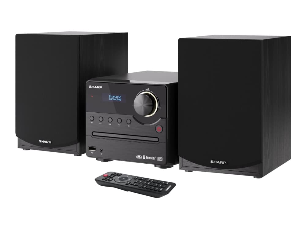Sharp XL-B517D, Kodin mikroaudiojärjestelmä, Musta, 1 levyt, 45 W, Koko alue, 60 - 20000 Hz