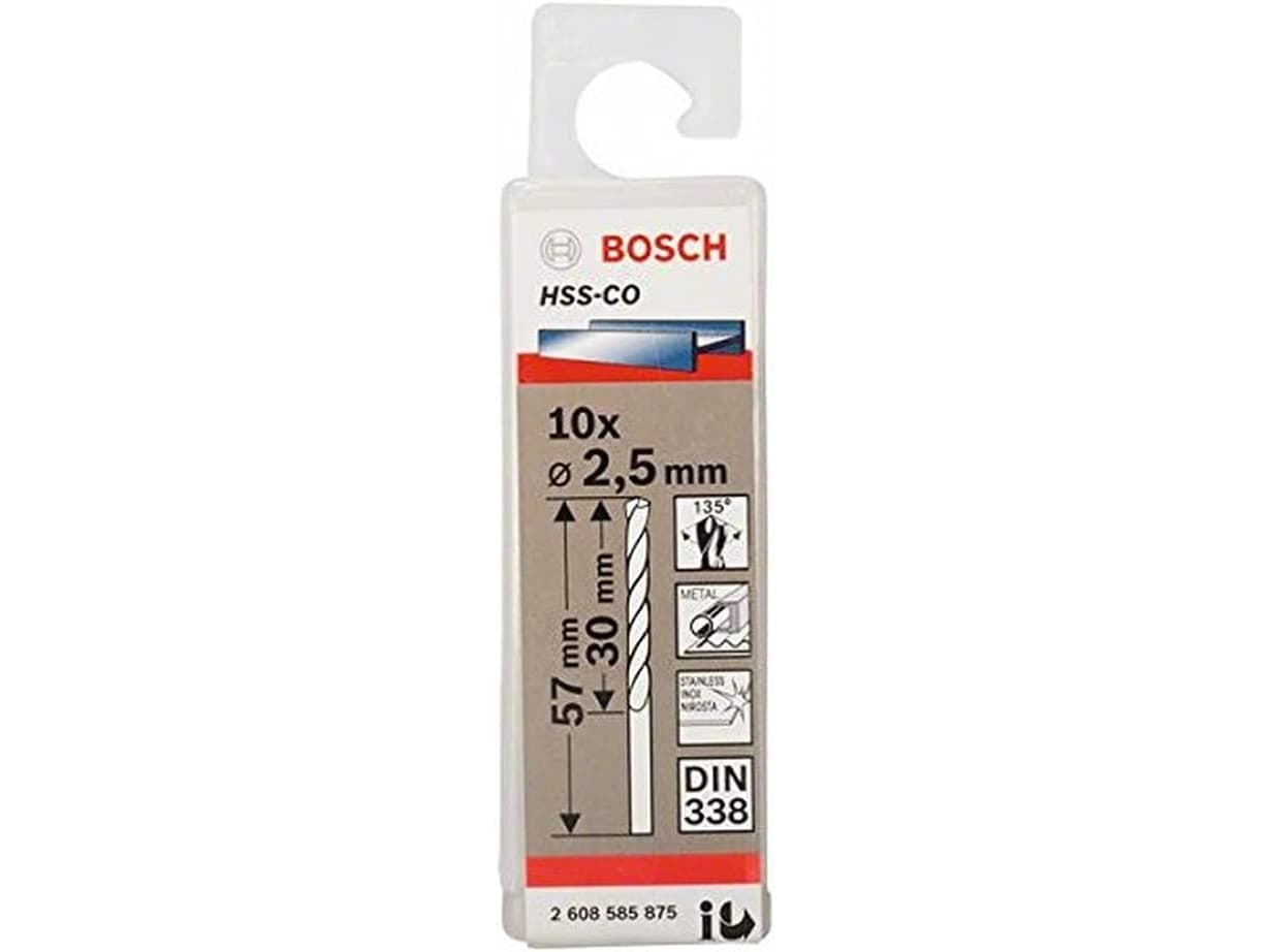 Bosch METALBOR HSS-CO S 2.5x57MM 10stk