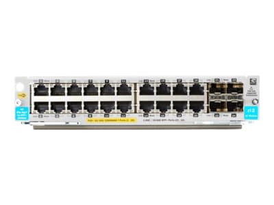 HPE - Ekspansionsmodul - Gigabit Ethernet (PoE+) x 20 + Gigabit Ethernet / 10 Gigabit SFP+ x 4 - HPE Aruba 5406R, 5406R 16, 5406R 44, 5406R 8-portti, 5406R zl2, 5412R, 5412R 92, 5412R zl2, 5412R 92, 5412R zl2