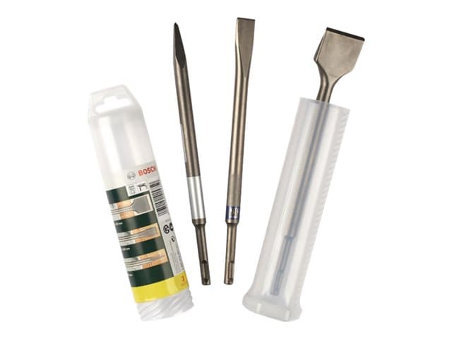 Bosch - Taltasarja - betonille, muuraukselle, graniitille - litteä, kärki, lapio - 3 kpl - SDS-plus - pituus: 250 mm