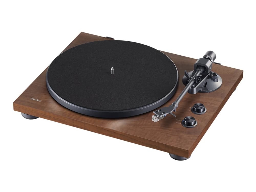 TEAC TN-280BT-A3/B, Hihnakäyttöinen levysoitin, Ohje, Saksanpähkinä, Alumiini, 33,45 RPM