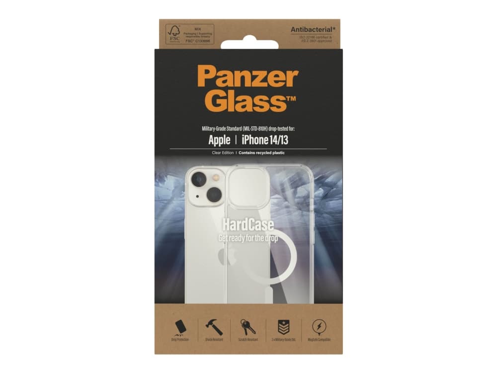 PanzerGlass HardCase MagSafe Transparent, Suojus, Apple, iphone 14, 15,5 cm (6.1), Läpinäkyvä