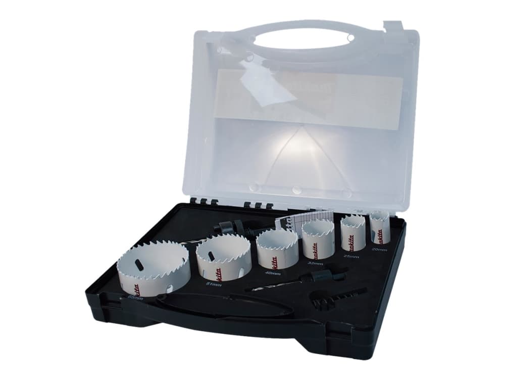 Makita - Reikäsahasarja - 6 kpl - 25 mm, 32 mm, 20 mm, 40 mm, 65 mm, 51 mm - kuusikärkinen - 13 mm - Makita DHP453, DHP453RFEW:lle