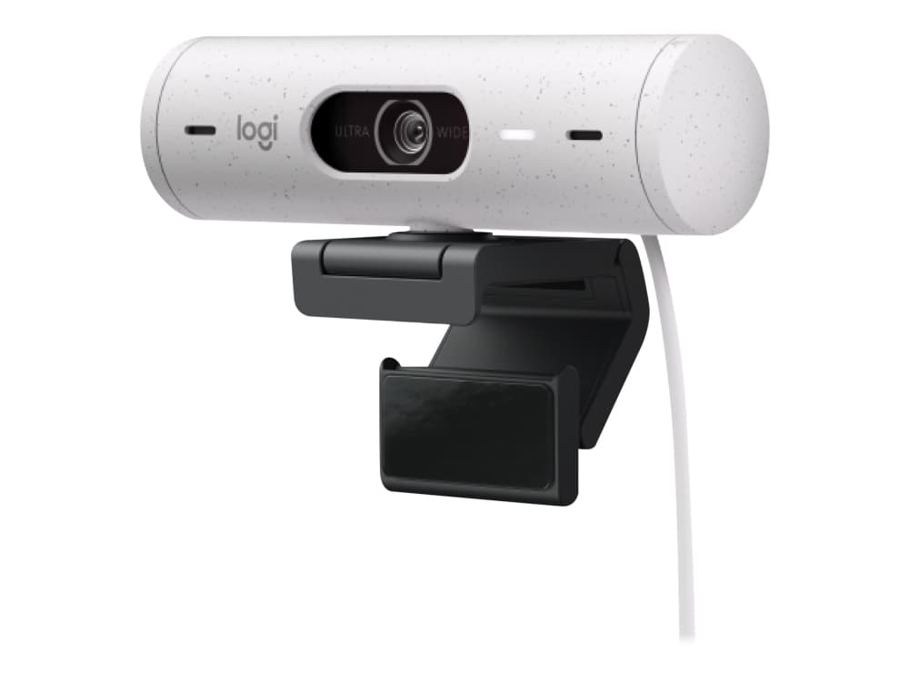 Logitech BRIO 500 - Verkkokamera - väri - Full HD (1920 x 1080) - Sisäänrakennettu mikrofoni (Stereo) - USB-C - Luonnonvalkoinen