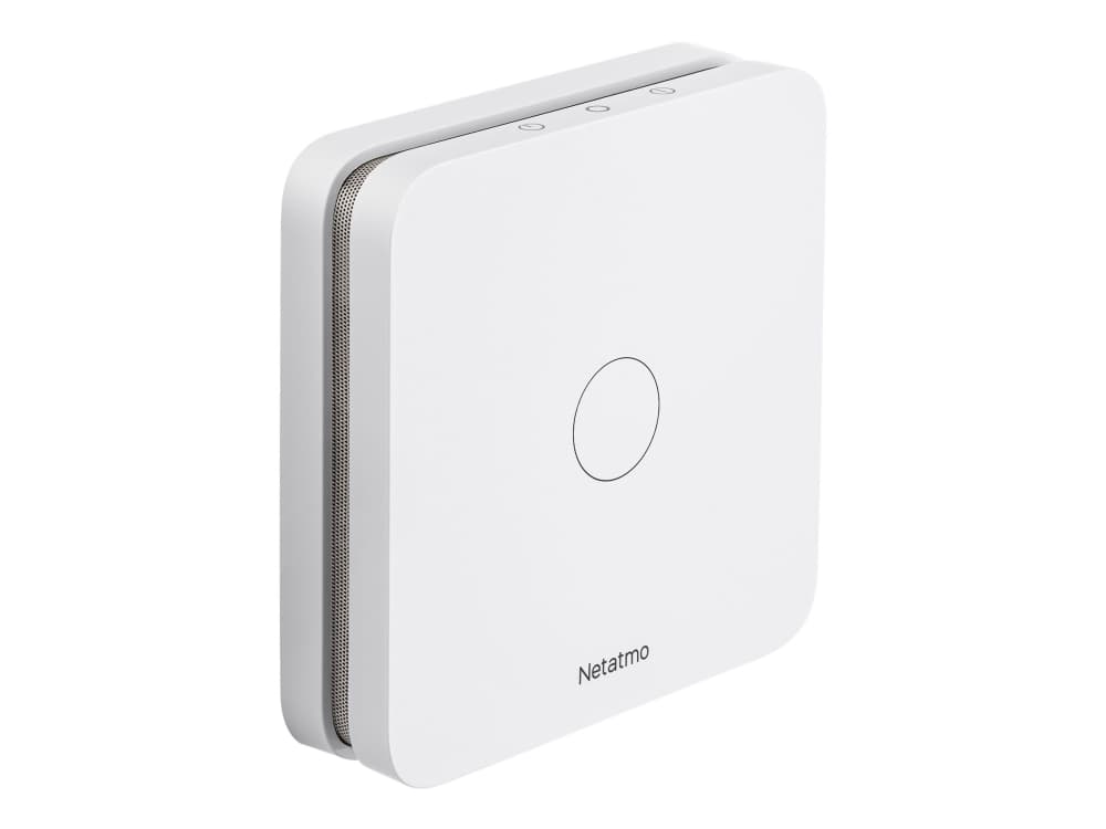 Netatmo CO Detector, Hiilimonoksidimittari, Valkoinen, Pintakiinnitys, Muovi, Saksa, Hollanti, Englanti, Espanja, Ranska, Italia, Homekit