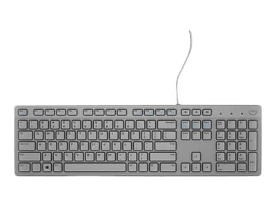 DELL KB216, Täysikokoinen (100 %), Langallinen, USB, QWERTY, Harmaa