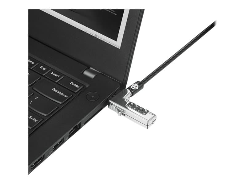 Lenovo 4XE1F30277, 1,8 m, Kensington, Yhdistelmälukko, Musta