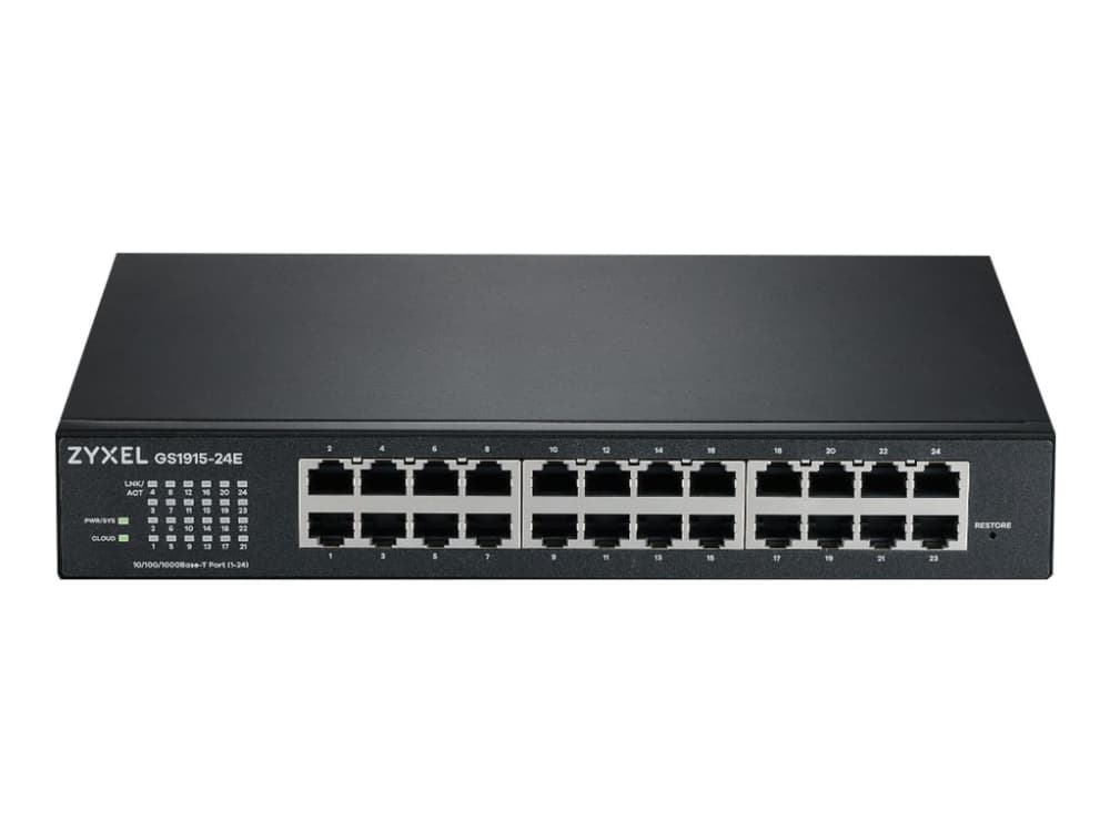 Zyxel GS1915-24E, Hallittu, L2, Gigabit Ethernet (10/100/1000), Telineasennus, 1U, Seinäkiinnitteinen