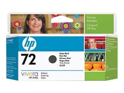 HP 72, Designjet-mustekasetti, mattamusta, 130 ml, Korkea (XL) värintuotto, Väriainepohjainen muste, Väriainepohjainen muste, 130 ml, 1 kpl