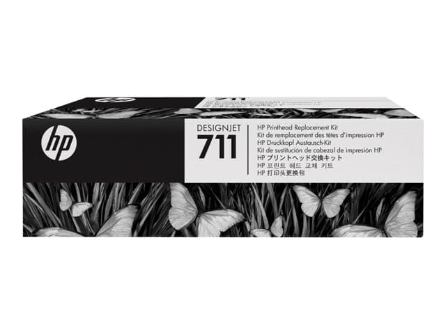 HP 711 DesignJet-skrivhuvud, utbytespaket, HP DesignJet T120 and HP DesignJet T520 ePrinter series, Mustesuihku, Musta, Syaani, Magenta, Keltainen, C1Q10A, Singapore, 149 mm