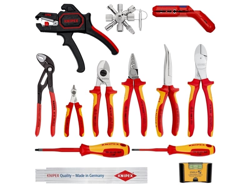 Knipex 00 20 90 V02, Punainen, Keltainen, 165 mm, 93 mm, 1,92 kg, 13 työkalua