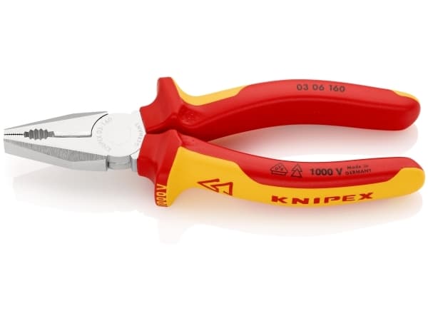 Knipex 03 06 160, Kaapelipihdit, 1,6 cm, Terästä, Muovi, Oranssi, Punainen, 160 mm