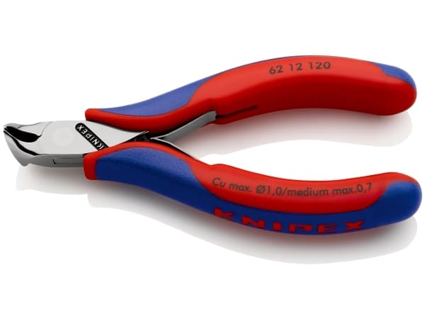 Knipex 62 12 120, Päätyleikkuripihdit, Terästä, Muovi, Sininen, Punainen, 120 mm, 93 g