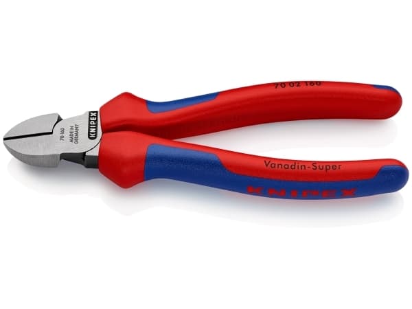 Knipex KP-7002160, Kaapelileikkuri, Sininen, Punainen, Terästä, Sininen, Punainen, Ruostumaton teräs, 62 HRC, 4 mm